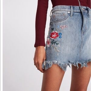 Express Floral Mini Skirt